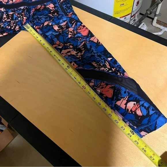 Lululemon Inspire Tight II Paint Storm Harbor Blue Multicolor Size 6 - Picture 12 of 13